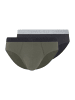 Hanro Slip / Unterhose Cotton Essentials in Charcoal art / smokey olive