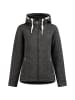 DreiMaster Damen Strickfleecejacke in Grau Melange