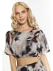 IZIA Damen Bluse Mit Batikmuster in Schwarz Mehrfarbig