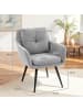 HOMCOM Loungesessel-72L x 65B x 86H cm-Hellgrau