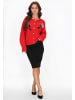 faina Women Cardigan in red