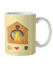 Mr. & Mrs. Panda Camping Tasse Vogel Haus ohne Spruch in Gelb Pastell