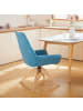 Home Nature Wohnkonzept Essstuhl 360° drehbar in Blau 64x60.5x95.5 cm