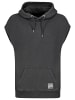 Eight2Nine Ärmelloser Hoodie mit Kängurutasche und Kapuze in Dunkelgrau