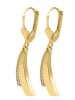 Adeliás Damen Ohrringe – Ohrhänger aus 375 Gold mit Zirkonia in gold