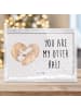 Mr. & Mrs. Panda Schneerahmen Otter Herz mit Spruch in Grau Pastell