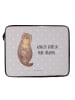 Mr. & Mrs. Panda Laptoptasche Otter Muschel mit Spruch in Grau Pastell