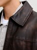 Jack & Jones Lederjacke in Chocolate Brown