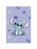 Lilo & Stitch Flauschige Tagesdecke 100x150 cm – Microfaser Flanell Kuscheldecke in Lila