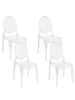 Beliani 4er-Set Bankettstuhl MERTON in Transparent