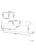Beliani 3-tlg 3-Sitzer Sofa LUVOS in Weiß/Braun