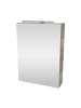 Fackelmann LED-Spiegelschrank SBC in hellbraun-50(B)x68(H)x15,3(T)cm