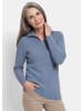 GOLDNER Troyer-Pullover mit Reißverschluss in rauchblau / melange