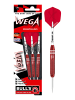BULLS Steeldarts Wega Brass Dartpfeile Anfänger Darts-Set Rookie in rot