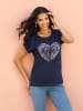 Sieh an! Kurzarmshirt in marine-orchidee