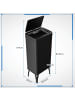 COSTWAY 50L Mülleimer mit Sensor in Schwarz