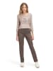 Betty Barclay Ringelshirt mit Schmucksteinen in Beige/Grau
