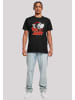 F4NT4STIC T-Shirt Tom und Jerry Distressed Logo in schwarz