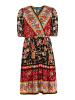 TOOCHE Kleid "Schwarz/Rot Flower" in Bunt