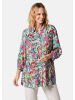 GOLDNER Kurzgröße:  Druckbluse Druckbluse in exotischem Muster in koralle / grün / gemustert