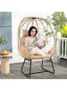 COSTWAY Rattan-Eiersessel in Beige