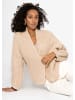 SASSYCLASSY Offener Grobstrick-Cardigan in Beige