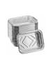 relaxdays 50 x Aluschalen in Silber - (B)18,5 x (H)4,5 x (T)13 cm