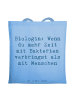 Mr. & Mrs. Panda Tasche Spruch Biologin Bakterienliebe mit Spruch in Sky Blue