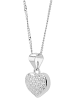 Adeliás Damen Anhänger – Herz Herzanhänger aus 925 Silber mit Zirkonia in silber