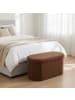 relaxdays Sitzbank in Dunkelbraun - (B)76 x (H)38 x (T)38 cm