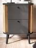 Inn.Furn Nachttisch grau, Eiche Artisan 45 cm, Nachtkommode Boxspringbett geeignet
