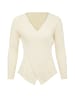 eucaly Damen Strickpullover in Wollweiss
