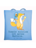 Mr. & Mrs. Panda Tasche Fuchs Tennis spielen mit Spruch in Sky Blue