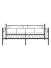 en.casa Metallbett Kerava mit Matraze in Schwarz (L)200cm (B)90cm (H)90cm