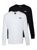 OLDSKULL Multipack Longsleeve T-Shirt Basic Oldskull Logo in Black / White