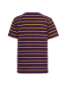 Band of Rascals T-Shirt " Striped " in dark-purple-mustard