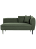 Beliani Chaiselongue CHEVANNES Grün/Schwarz - (W) 138 x (H) 74 x (L) 77 cm rechtsseitig