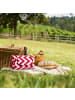 relaxdays Picknickdecke "Zickzack" in Rot/ Weiß - 200 x 300 cm