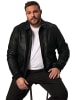 Men Plus Lederjacke in schwarz