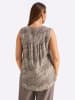 sheego Blusentop in dunkeltaupe-beige-bedruckt