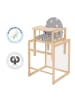 roba Kombi-Hochstuhl 'Little Stars' - wandelbar zu Tisch & Stuhl - Holz natur