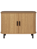 Beliani Sideboard BRADLEY in Braun/Schwarz - (W) 80 x (H) 60 x (L) 40 cm