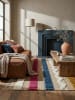 KADIMA DESIGN Jute-Teppich Handgewebt WHARFE Streifen Geometrisch 35% Wolle in Multi