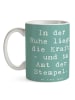 Mr. & Mrs. Panda Cappuccinotasse Spruch Beamtin Kraft mit Spruch in Meeresbrise