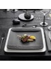 Villeroy & Boch 6er Set Speiseteller quadratisch Manufacture Rock in Schwarz 28 x 28 cm in schwarz