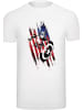 F4NT4STIC T-Shirt T-Shirt 'Marvel Avengers Captain America Streaks' in weiß