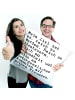 Mr. & Mrs. Panda Kissen Mein Ziel ist es,... mit Spruch in Weiß