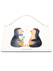 Mr. & Mrs. Panda Deko Schild Pinguin Pärchen ohne Spruch in Weiß