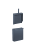 relaxdays Ascheeimer in Anthrazit - (B)23 x (H)35,5 x (T)9 cm