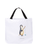 Mr. & Mrs. Panda Tasche Pinguin Angler ohne Spruch in Weiß